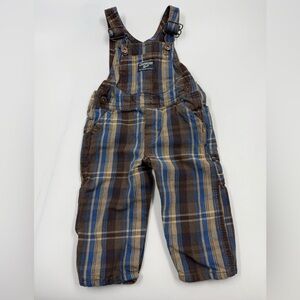 Oshkosh B’gosh Vestbak Boy Overalls Lines Size 9 Month